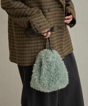 Omekashi(オメカシ) シャギー巾着