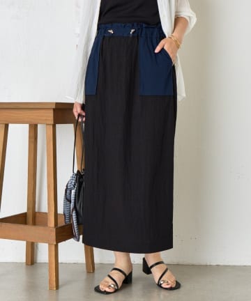 Jena　espace merveilleux(ジェナ　エスパスメルヴェイユ) 異素材ドロストIラインスカート