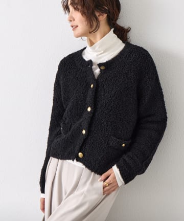 RIVE DROITE(リヴドロワ) 【オンオフ使える】ウールボアニットジャケット