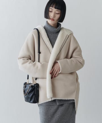 Lui's(ルイス) フェイクムートンコクーンフードコート