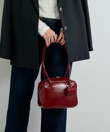 【cache cache(カシュカシュ)】エナメル中型ボストン