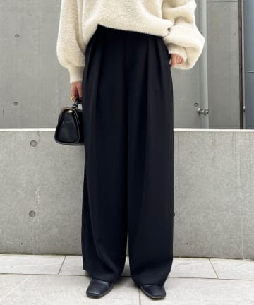 Jena　espace merveilleux(ジェナ　エスパスメルヴェイユ) ループ付きトロミワイドパンツ