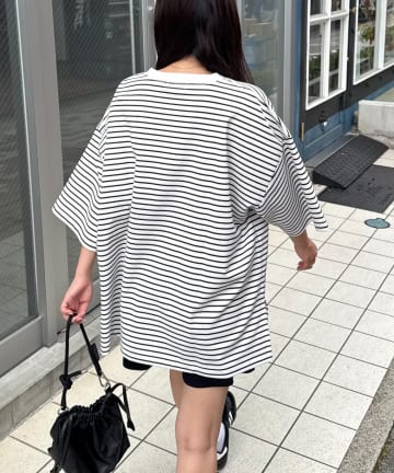 CIAOPANIC TYPY(チャオパニックティピー) 【ユニセックス】ポンチハイカウントサイドスリットビッグシルエットTee