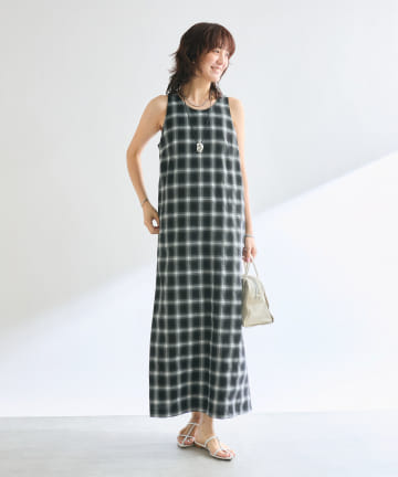 OUTLET(アウトレット) 【RIVE DROITE】【MONN.:.(モン)】チェックワンピース