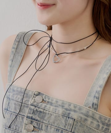 OUTLET(アウトレット) 【Chico】【SET ITEM】ハートモチーフネックレス+チョーカーセット