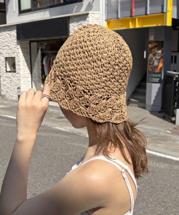Lattice(ラティス) シンプルサマークローシュハット