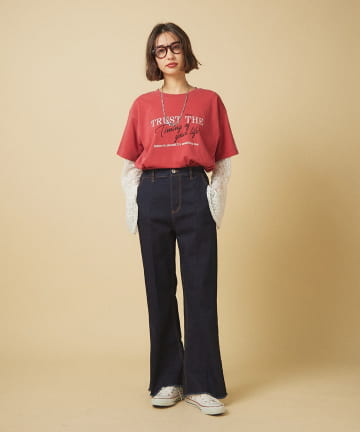 Remind me and forever(リマインドミーアンドフォーエバー) 【nane】《サイズ展開有》ストレッチデニムフレアーパンツ