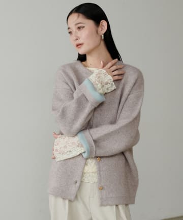 LARUTA(ラルータ) FOX混Wフェイスニットコート
