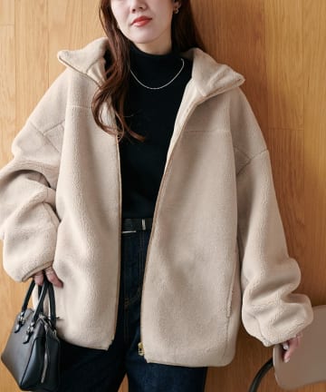 【愛され続けるアウター】キレイメボアスタンドブルゾン