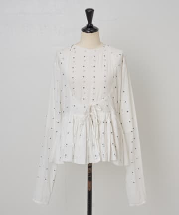 BEARDSLEY(ビアズリー) 《KHADI&CO》カシュクールドットブラウス