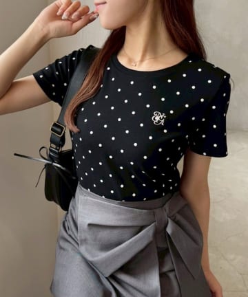 one after another NICE CLAUP(ワンアフターアナザー ナイスクラップ) ドットTシャツ
