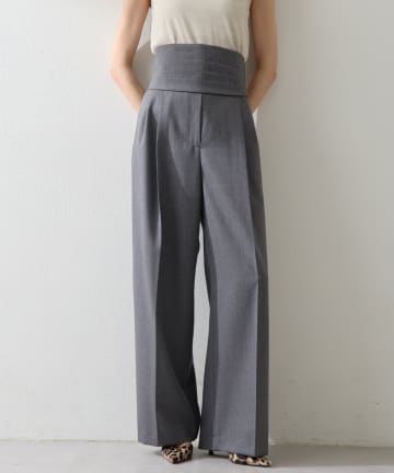 Whim Gazette(ウィム ガゼット) カマーベルトタックパンツ