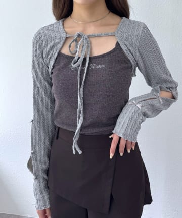 mline(エムライン) [mline]ケーブル リボンボレロ