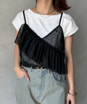 Thevon.(ゼヴォン) アシメチュールフリルビスチェ