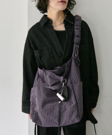 《超軽量340g/A4サイズ対応》ファブリック2WAYショルダーバッグL