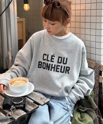 CIAOPANIC TYPY(チャオパニックティピー) 【WEB限定】【UNISEX】CLE'DUビッグシルエット裏起毛ロゴスウェット