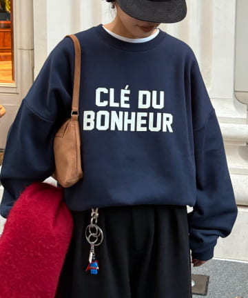 CIAOPANIC TYPY(チャオパニックティピー) 【WEB限定】【UNISEX】CLE'DUビッグシルエット裏起毛ロゴスウェット