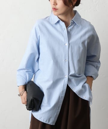 COLONY 2139(コロニー トゥーワンスリーナイン) ストライプリラックスオーバーシャツ