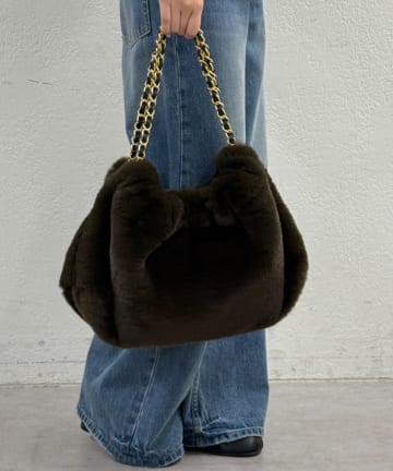 LOUNGEDRESS(ラウンジドレス) VIOLA ELMOワイドファーチェーンBAG