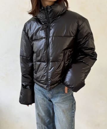 LOCUST(ローカスト) 【スタイルアップ・高見え】ショート丈中綿ブルゾン