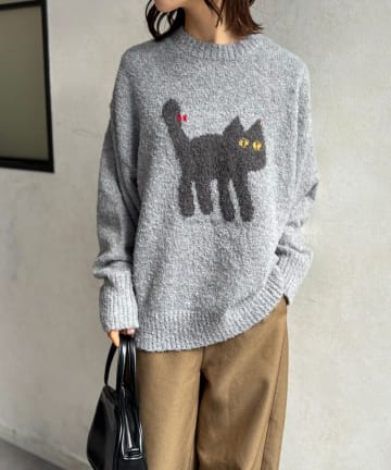 LOCUST(ローカスト) ねこちゃんニットプルオーバー