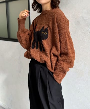 LOCUST(ローカスト) ねこちゃんニットプルオーバー