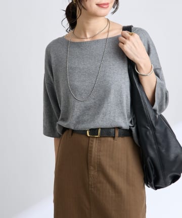 RIVE DROITE(リヴドロワ) 【MONN.:. （モン）】LOOSE KNIT Tee