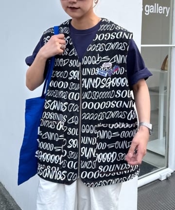 CIAOPANIC TYPY(チャオパニックティピー) 【SG】デニム総柄ロゴベスト