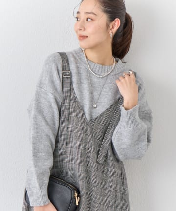 un dix cors(アンディコール) 《人気アイテム・デイリーに活躍◎》ヤクライククルーネックニット