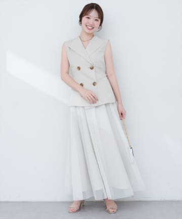 natural couture(ナチュラルクチュール) ベストセットキャミワンピース