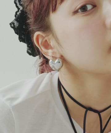 Lattice(ラティス) ぷっくりハートワンタッチピアス