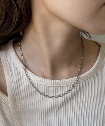 Lattice(ラティス) ＜ステンレス＞シンプルチェーンネックレス