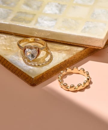 Lattice(ラティス) ハートストーンリングセット(3P)