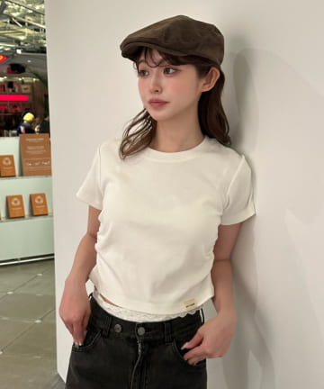 RAY CASSIN(レイカズン) ピグメントシャーリングチビＴシャツ