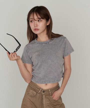 RAY CASSIN(レイカズン) ピグメントシャーリングチビＴシャツ