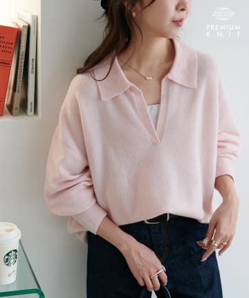 DISCOAT(ディスコート) ヤクブレンドスキッパープルオーバー