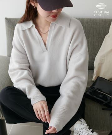 DISCOAT(ディスコート) ヤクブレンドスキッパープルオーバー