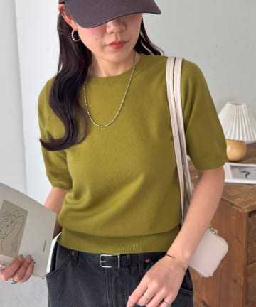 DISCOAT(ディスコート) モチモチ半袖プルオーバー《WEB限定カラーあり》