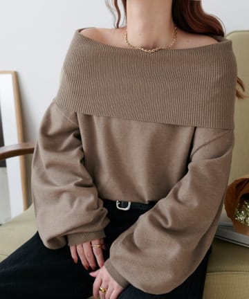 DISCOAT(ディスコート) 【リバイバル】モチモチオフショルプルオーバー