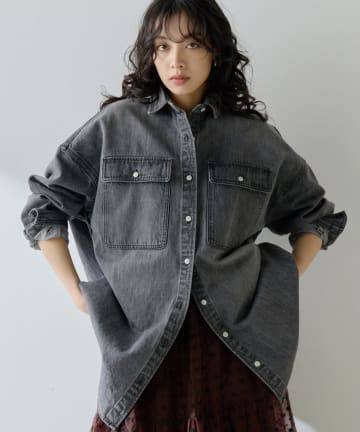 Whim Gazette(ウィム ガゼット) コットンヘンプデニムオーバーシャツ