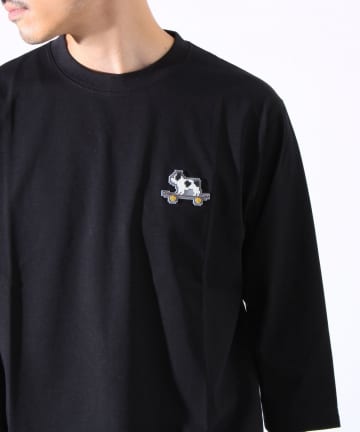 FREDY & GLOSTER(フレディ アンド グロスター) 【GLOSTER/グロスター】デジブル 七分袖Tシャツ ドット刺繍