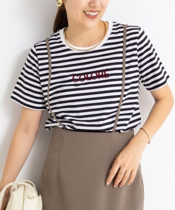 NOLLEY'S(ノーリーズ) シルケット天竺フロッキーロゴTシャツ