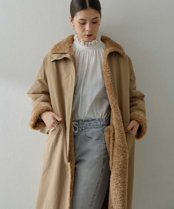 Whim Gazette(ウィム ガゼット) リバーシブルボアコート