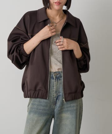 -goocy-(グーシー) ジャージジップアップブルゾン