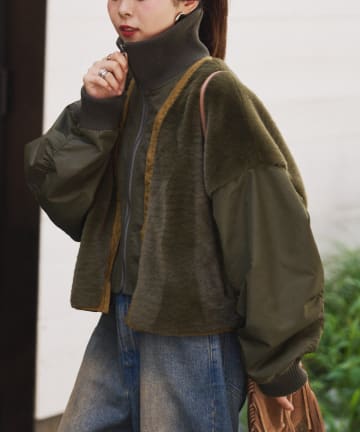 奇天烈 変形 オーバーサイズ ファー ドッキング ミリタリー コート 秋冬 洋服・アウター｜モダンタイムズ