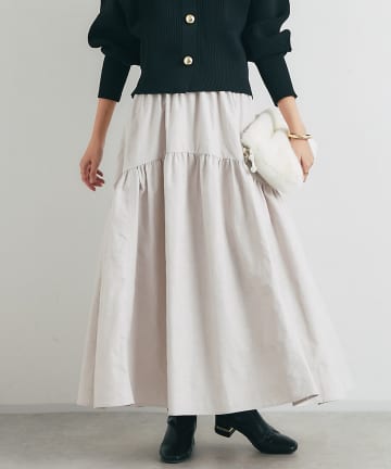 un dix cors(アンディコール) 《レトロムードで大人可愛い》ヴィンテージ加工ヨーク切替スカート