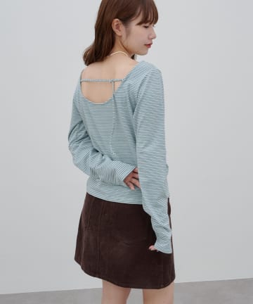 DISCOAT(ディスコート) 【umm.】バックオープンボーダープルオーバー