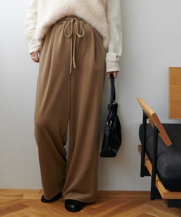 DISCOAT(ディスコート) 【サイズ展開あり◎】ベロアワイドパンツ《WEB限定カラーあり》