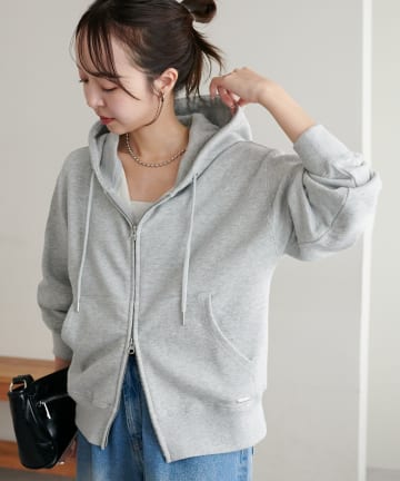 DISCOAT(ディスコート) 裏毛Wジップパーカー