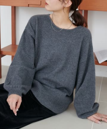 DISCOAT(ディスコート) 【手洗い可能/優しい肌触り】フォックスブレンドVネックプルオーバー